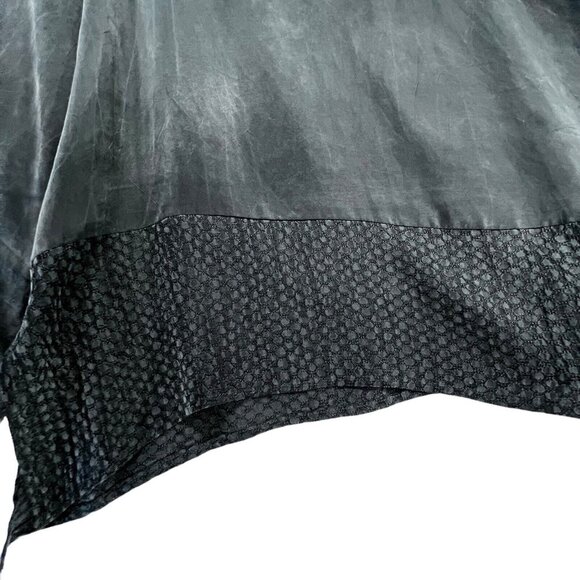 Vtg Wild Rose Midi Maxi Skirt Set 2 piece Womens 14 Gray Boho Rayon Textured USA - Picture 5 of 16